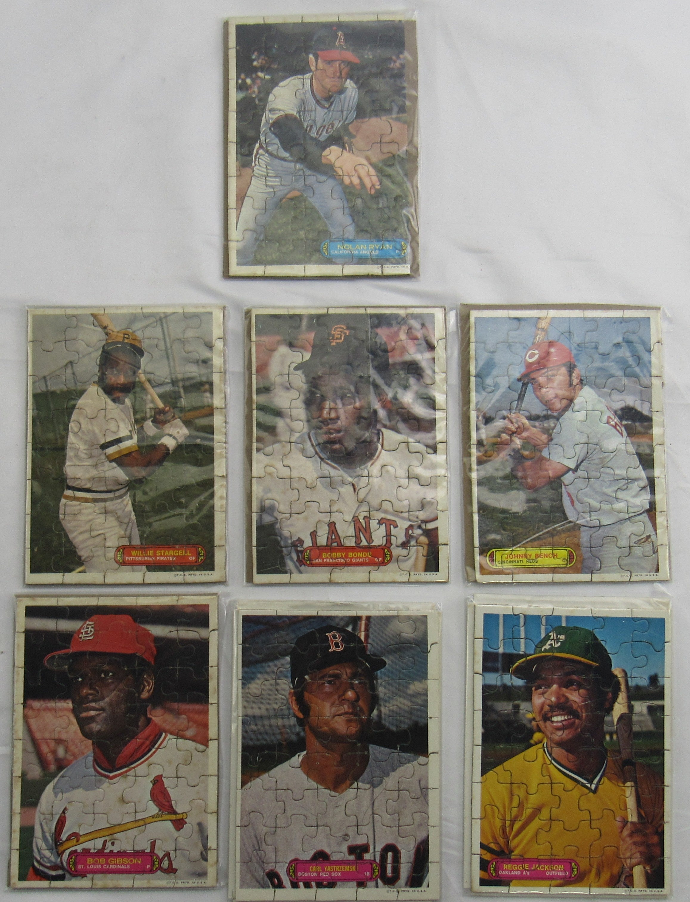 1974 Topps Puzzle Lot Nolan Ryan Reggie Jackson Carl Yastzemski + More - Image 1