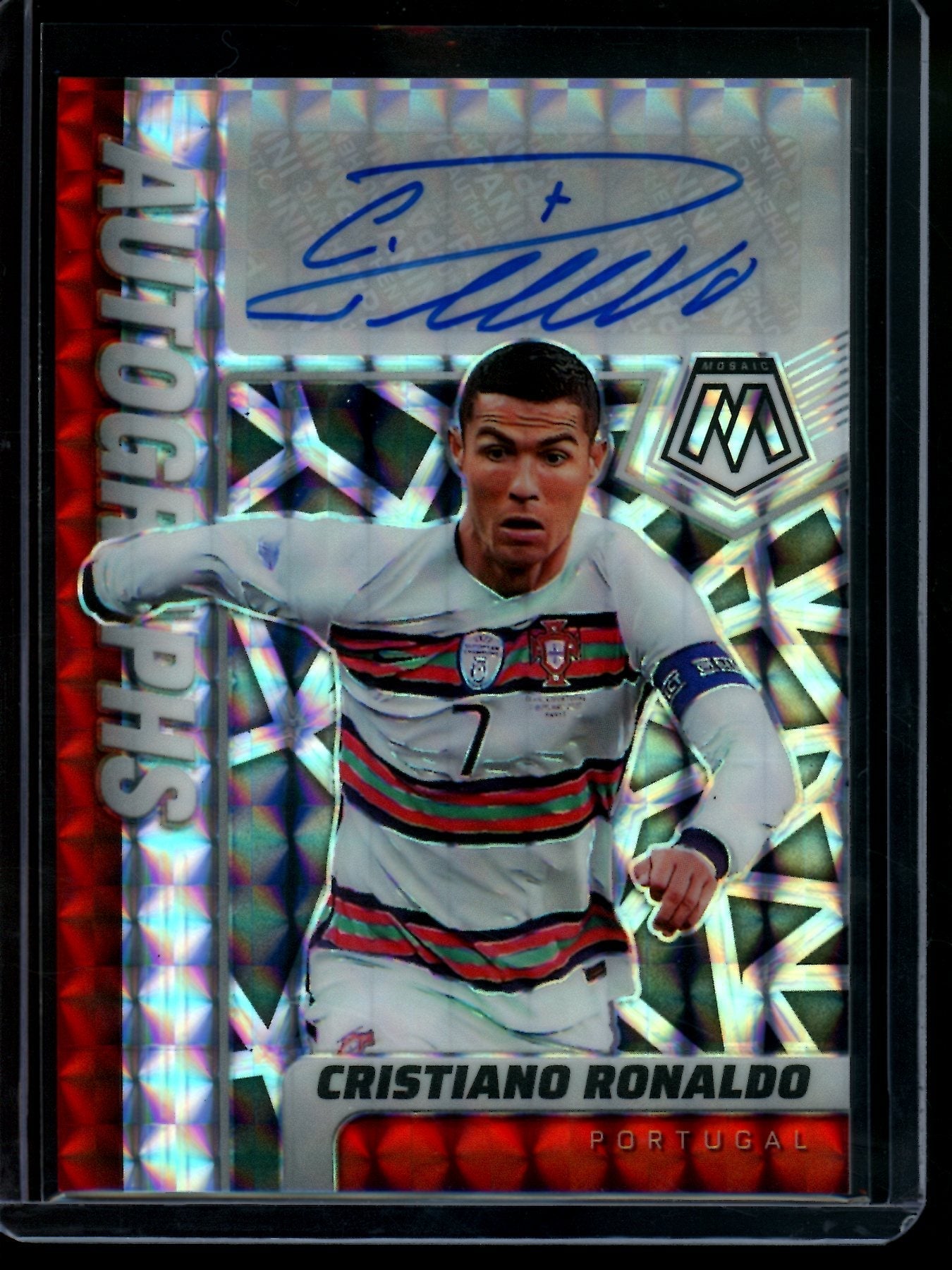 2021-22 Panini Mosaic Cristiano Ronaldo Autograph #A-CR7 Portugal - Image 1