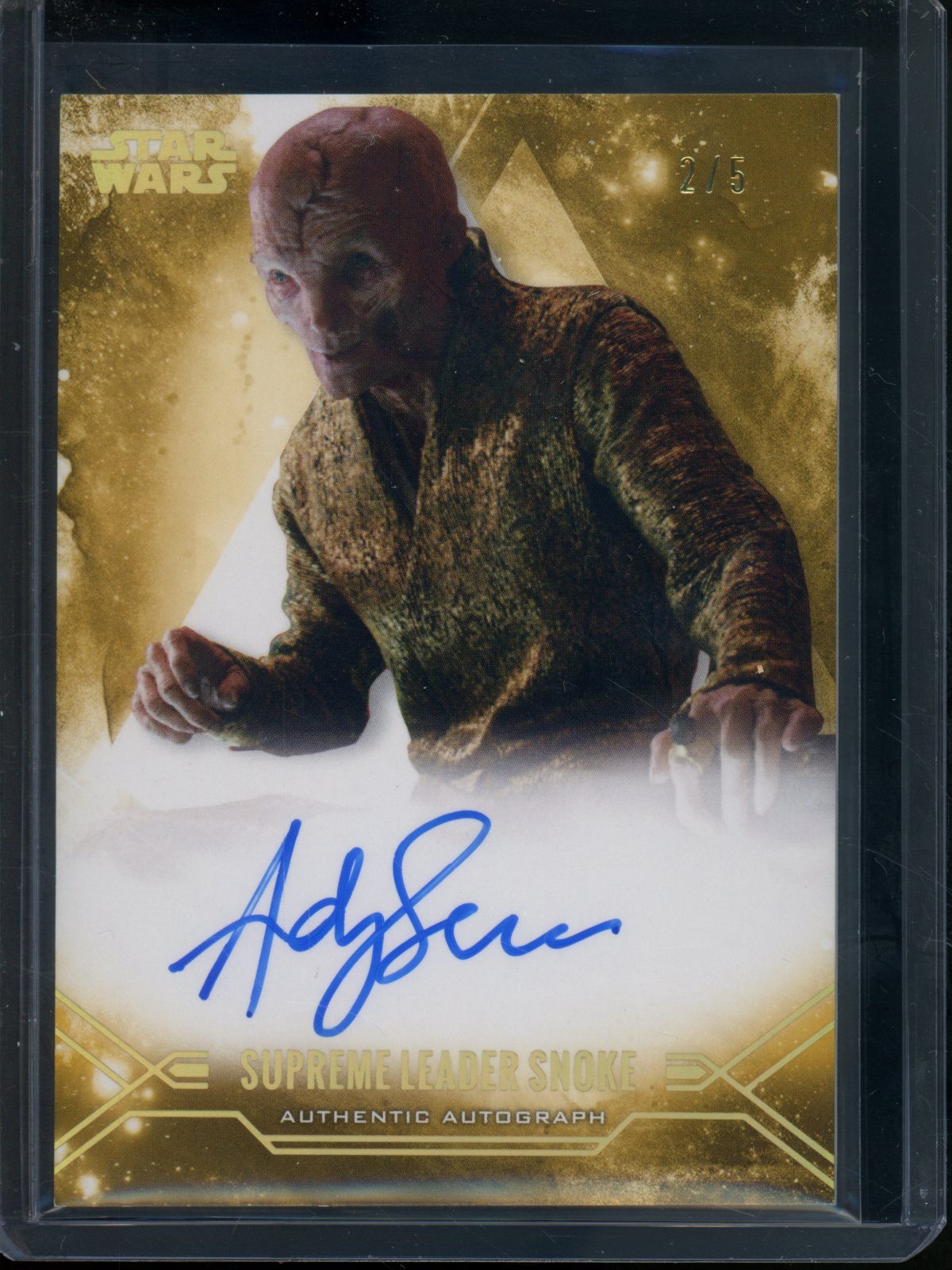 2025 Topps Star Wars Supreme Leader Snoke Gold Autograph /5 - Image 1