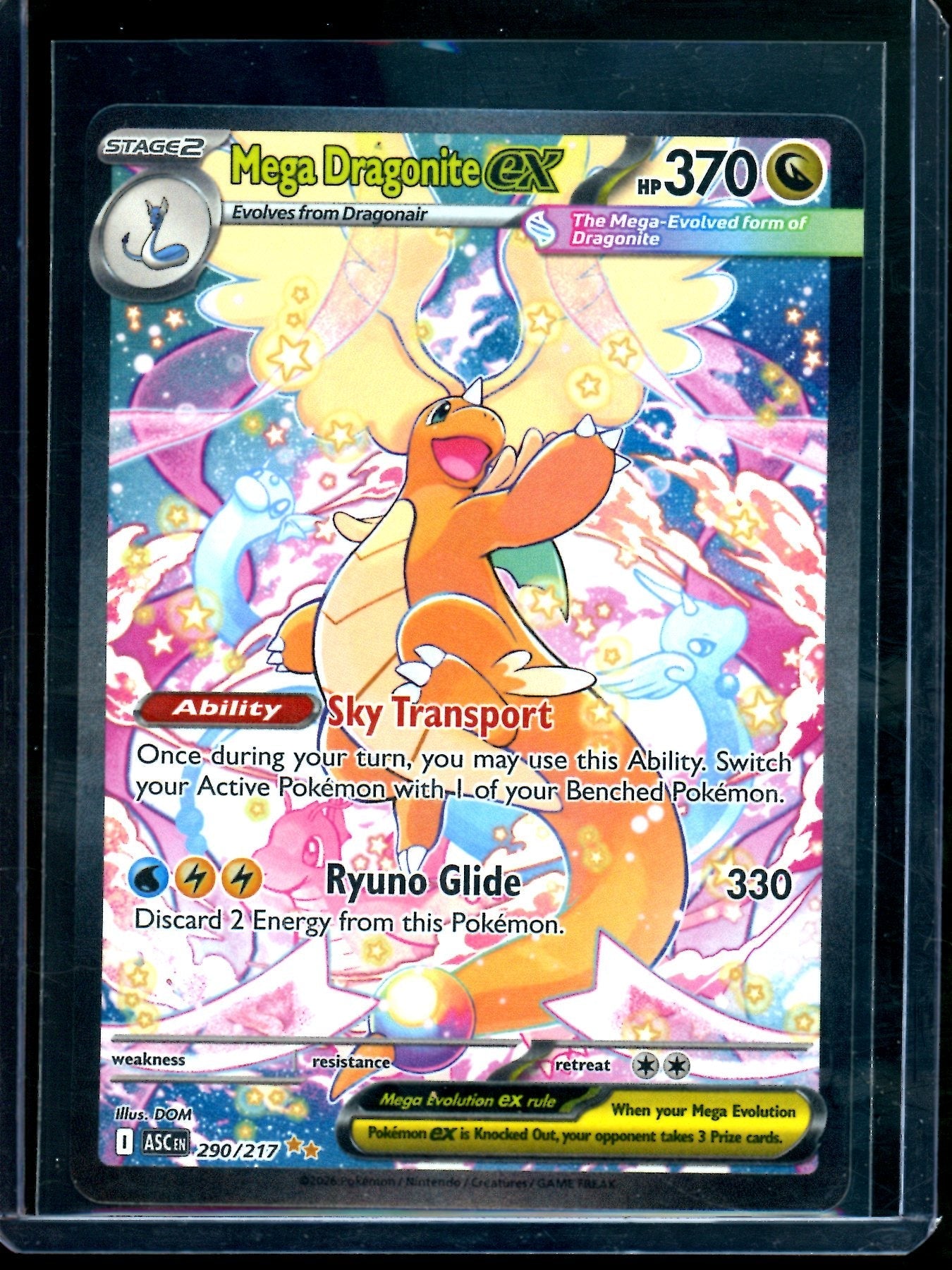 2026 Pokemon Ascended Heroes Mega Dragonite EX 290/217 - Image 1