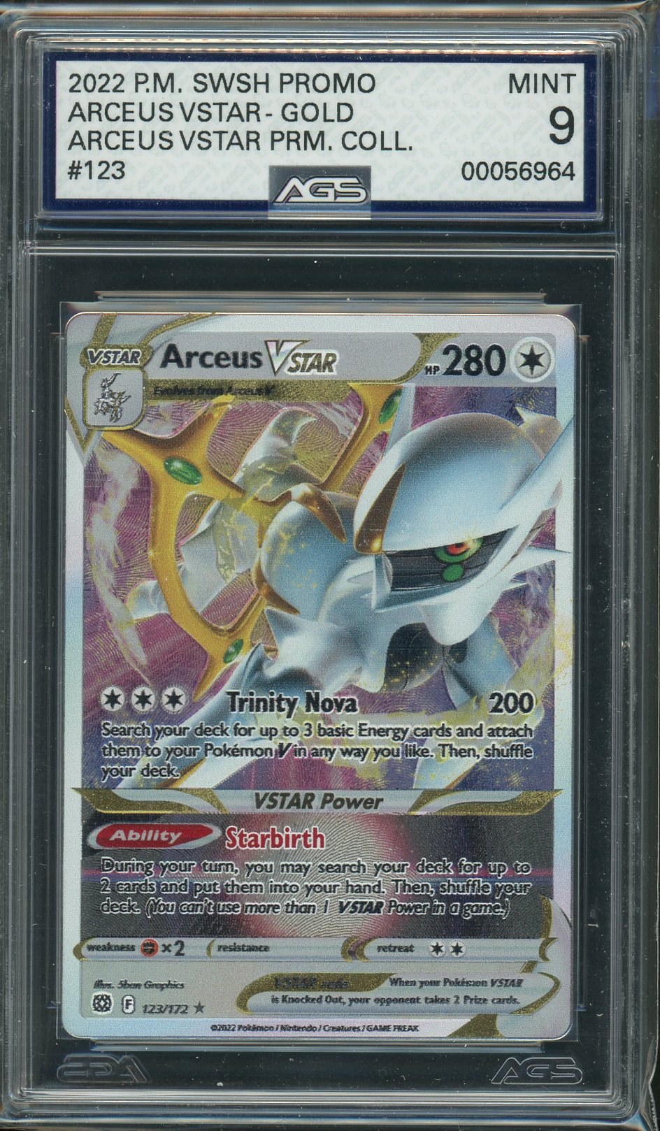 AGS (MINT 9) Arceus Vstar #123 - Arceus VSTAR Ultra-Premium Collection (METAL) (#00056964) - Image 1