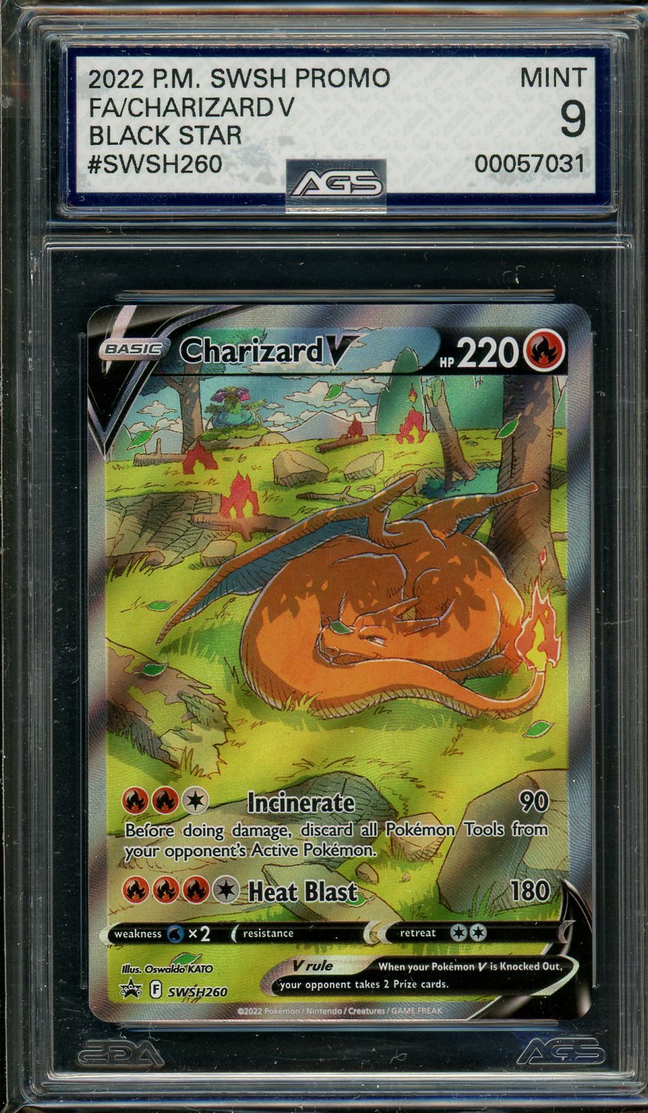 AGS (MINT 9) Charizard V #SWSH260 - Sword & Shield Promos (#00057031) - Image 1