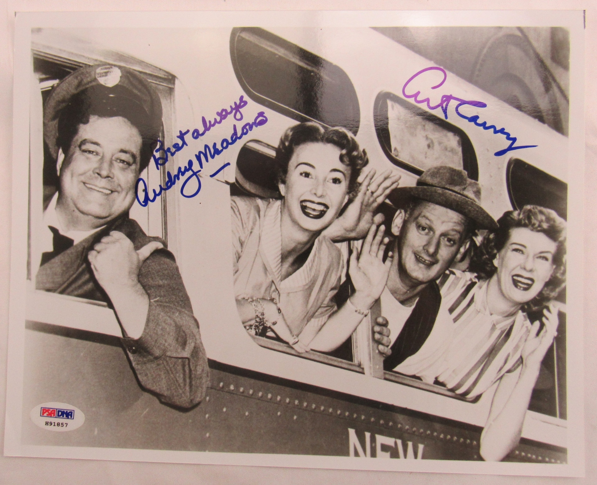 Art Carney + Audrey Meadows Signed Auto 8x10 Photo PSA/DNA H91857 - Image 1