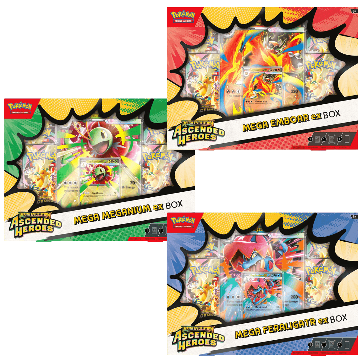 Ascended Heroes Mega ex Box (Mega Meganium, Emboar, or Feraligatr) - Image 1