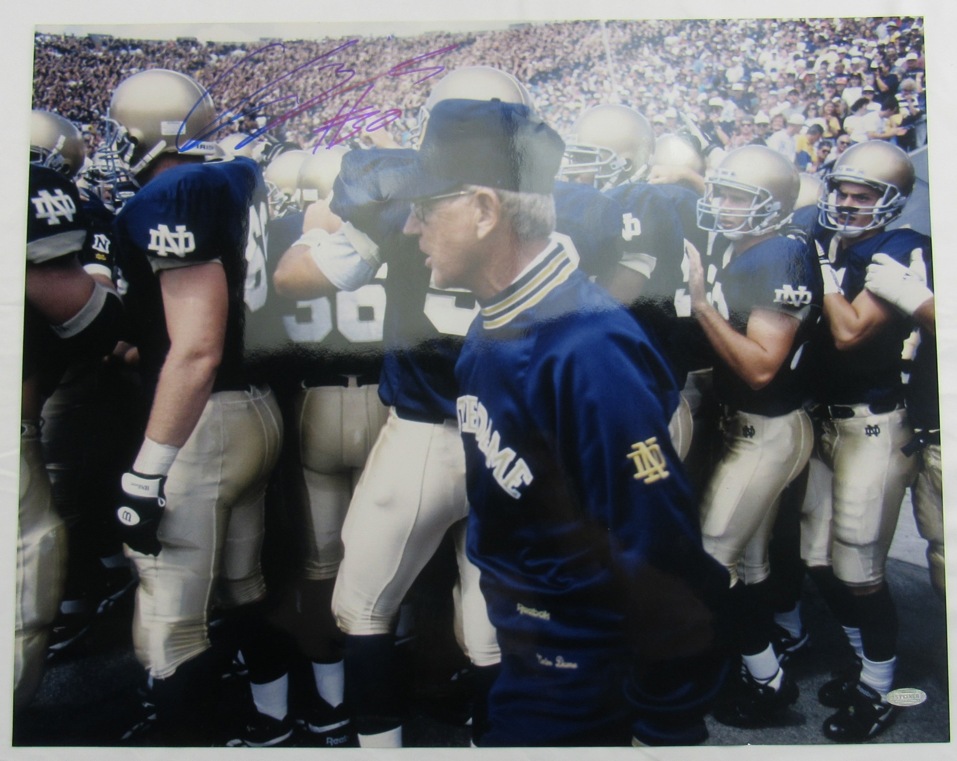 Chris Zorich Signed Auto 16x20 Photo Steiner Hologram - Image 1