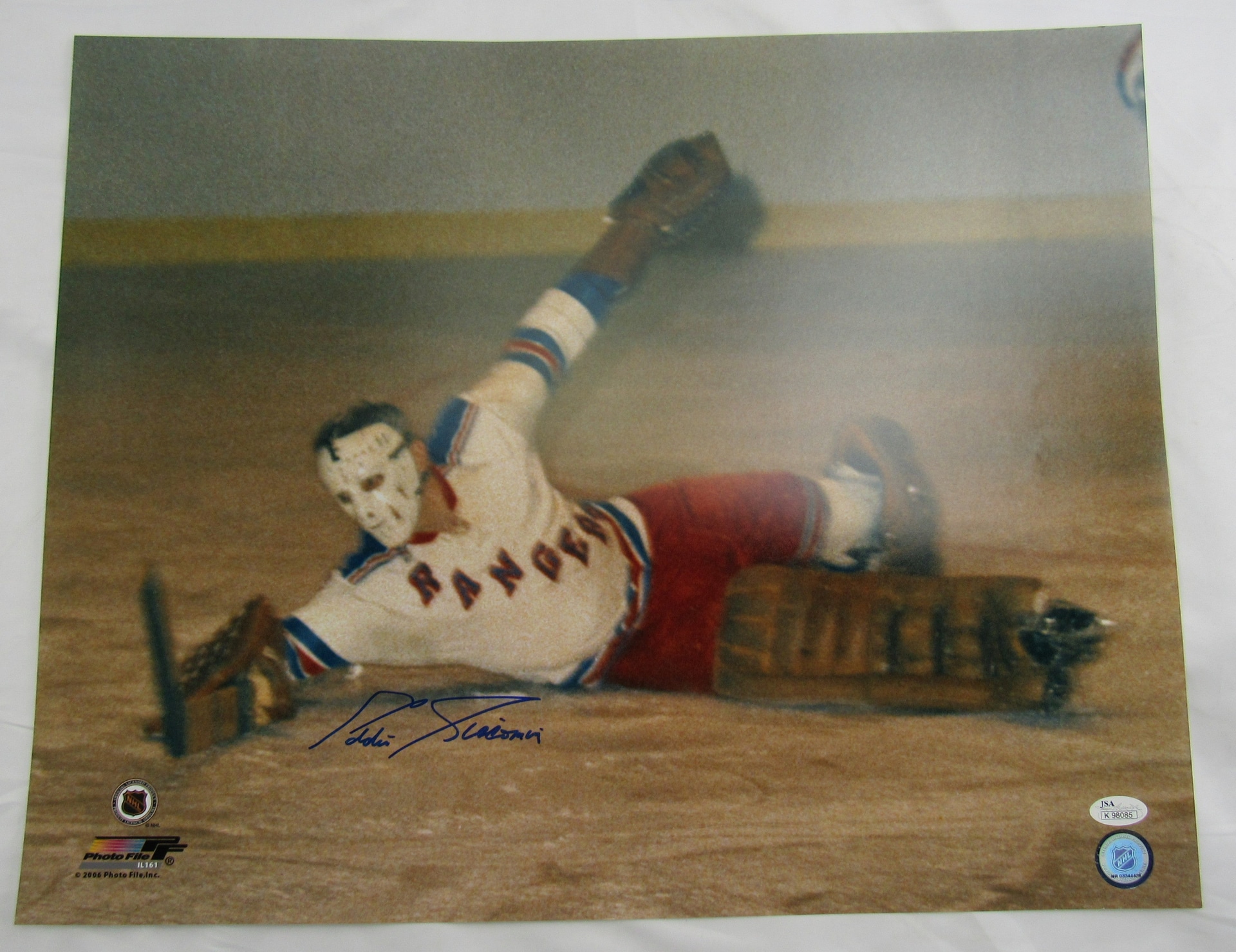 Eddie Giacomin Signed Auto 16x20 Photo JSA K98085 - Image 1