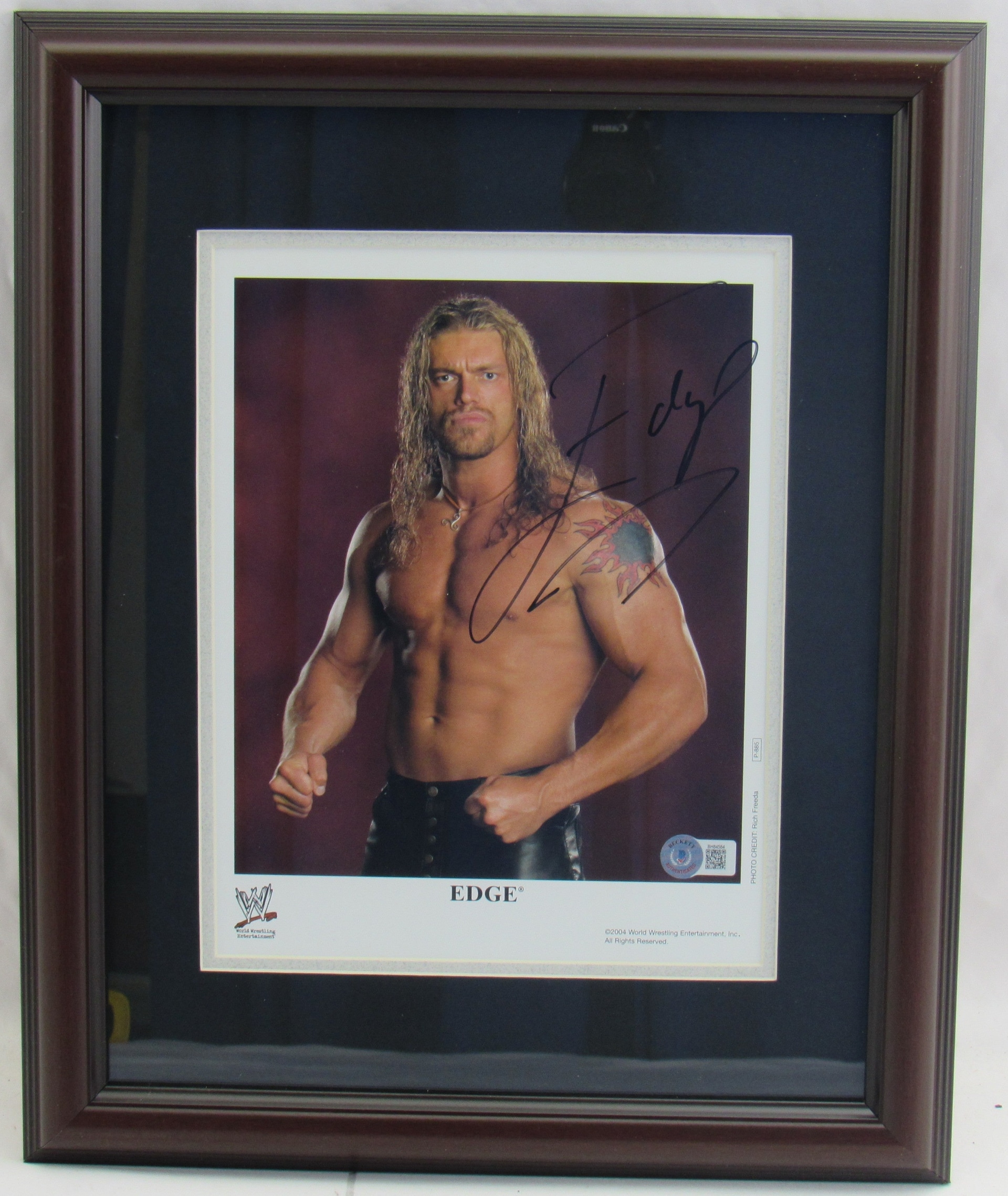 Edge Signed Framed 8x10 Photo Beckett Holo - Image 1