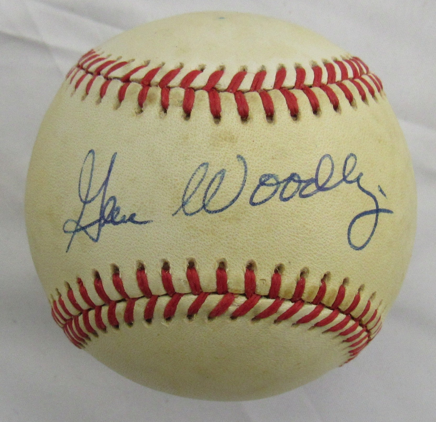 Gene Woodling Signed Rawlings Baseball JSA B19083 - Image 1