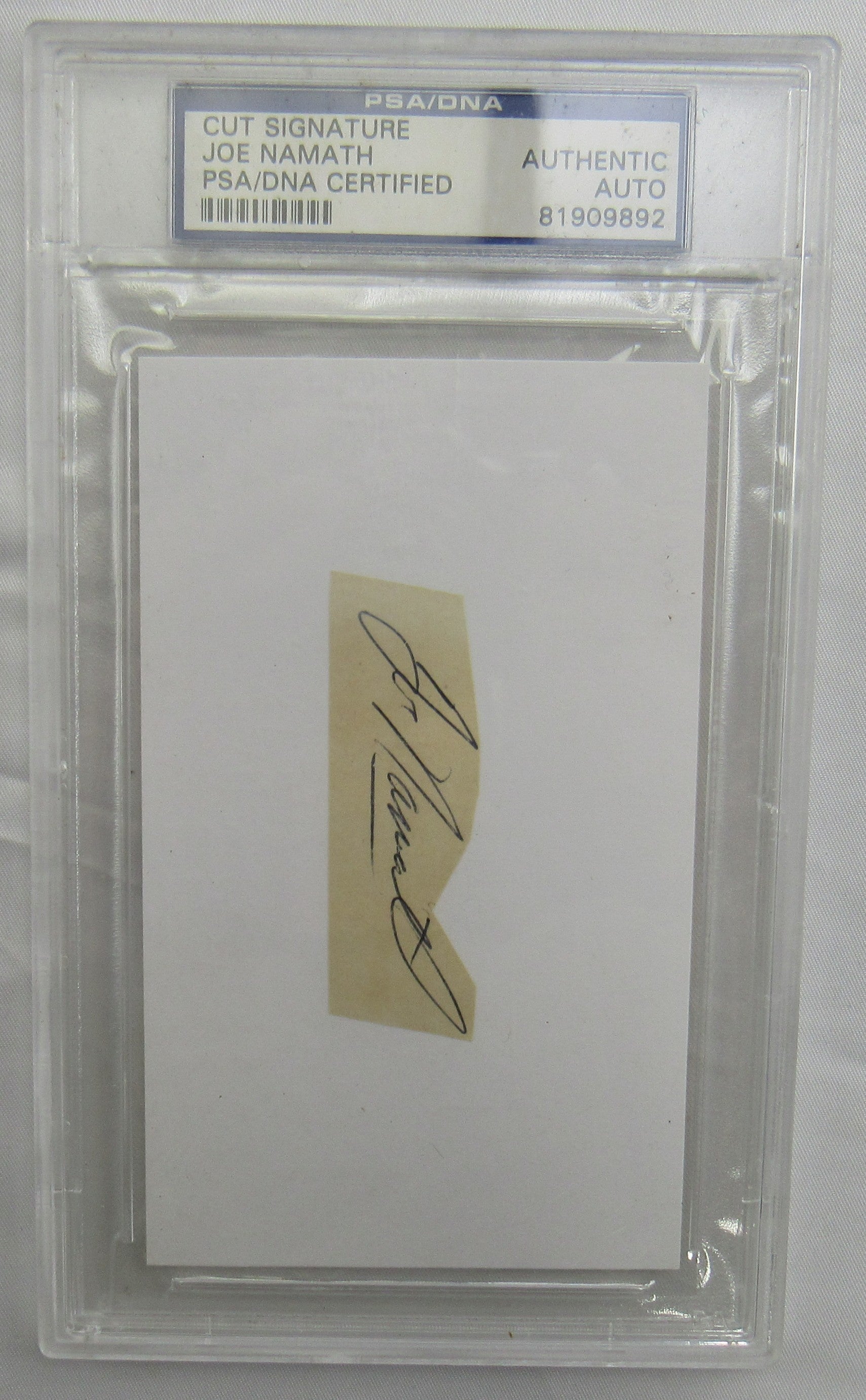 Joe Namath Cut Signed Auto PSA/DNA Encapsulated - Image 1