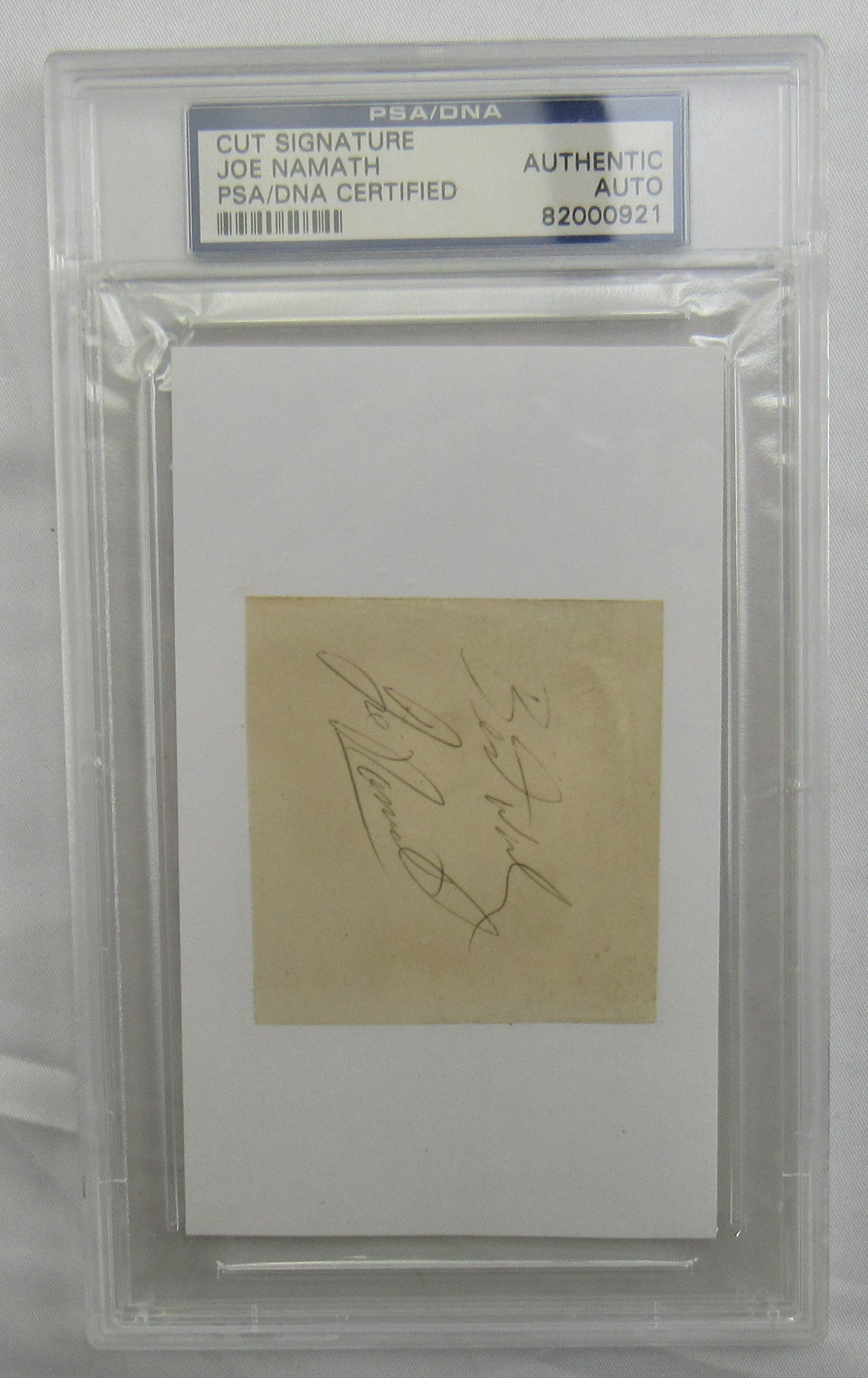 Joe Namath Cut Signed Auto PSA/DNA Encapsulated VI - Image 1