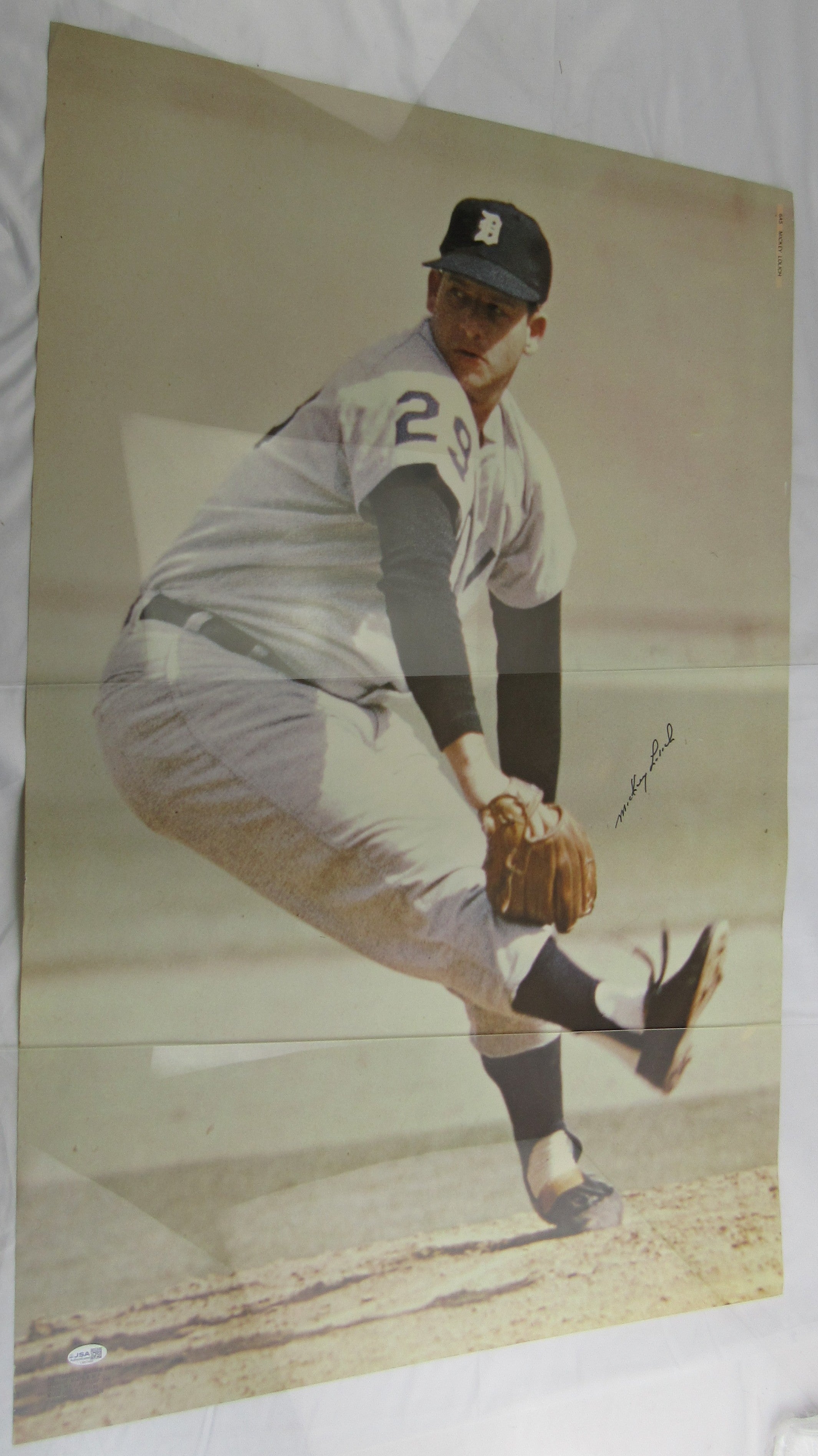 Mickey Lolich Signed Sports Illustrated Auto 24x36 Baseball Poster JSA CM07488 - Image 1