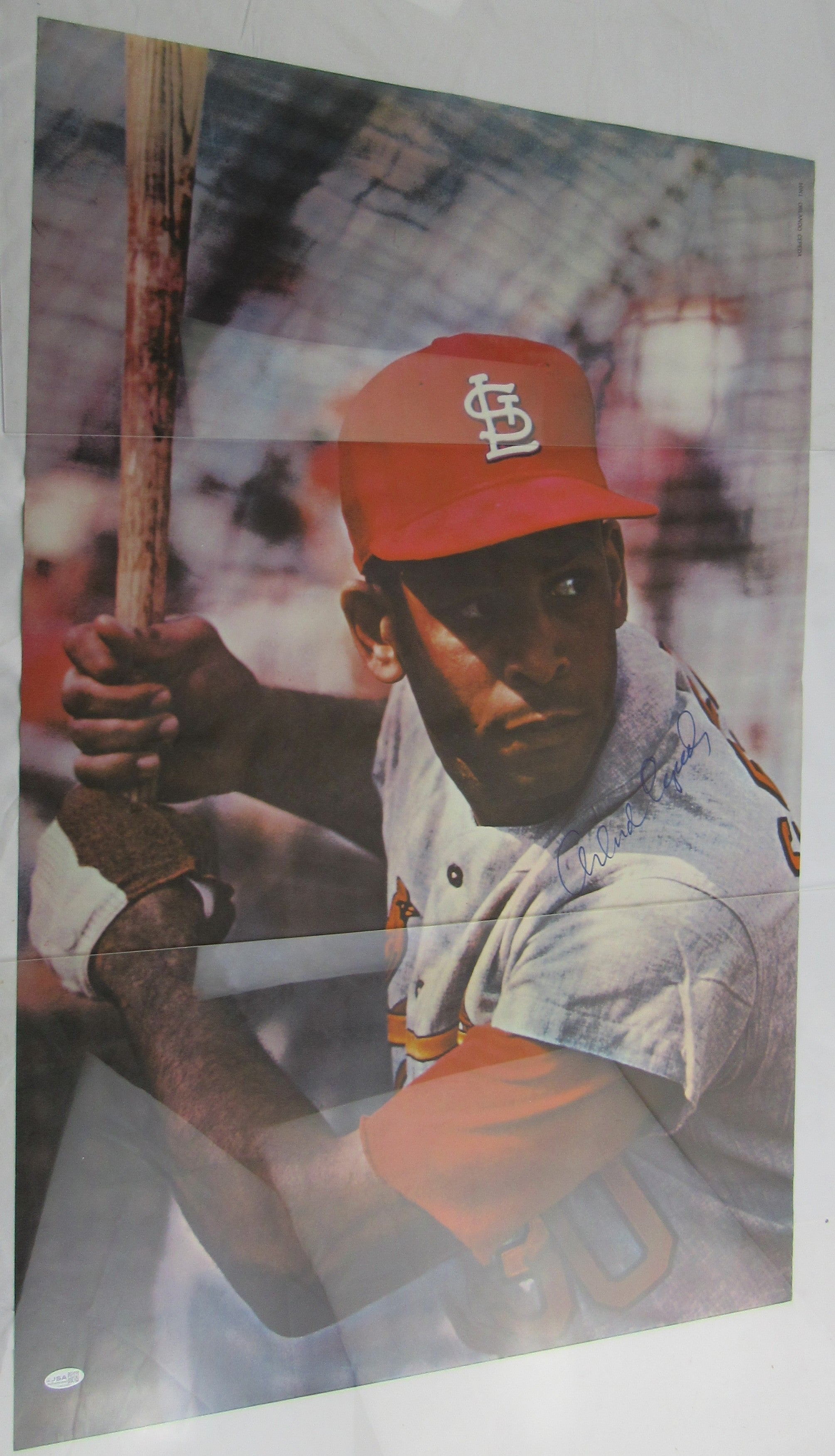 Orlando Cepeda 1968 Sports Illustrated Auto 24x36 Baseball Poster JSA CM07489 - Image 1
