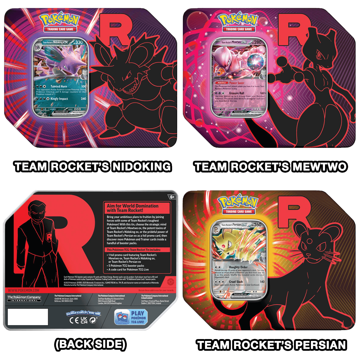 Pokémon Trading Card Game: Team Rocket Tin - Image 1