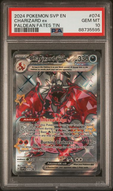 PSA (Gem MT 10) Charizard ex #074 - Pokemon SVP EN - SV Black Star Promo (#88735595) - Image 1