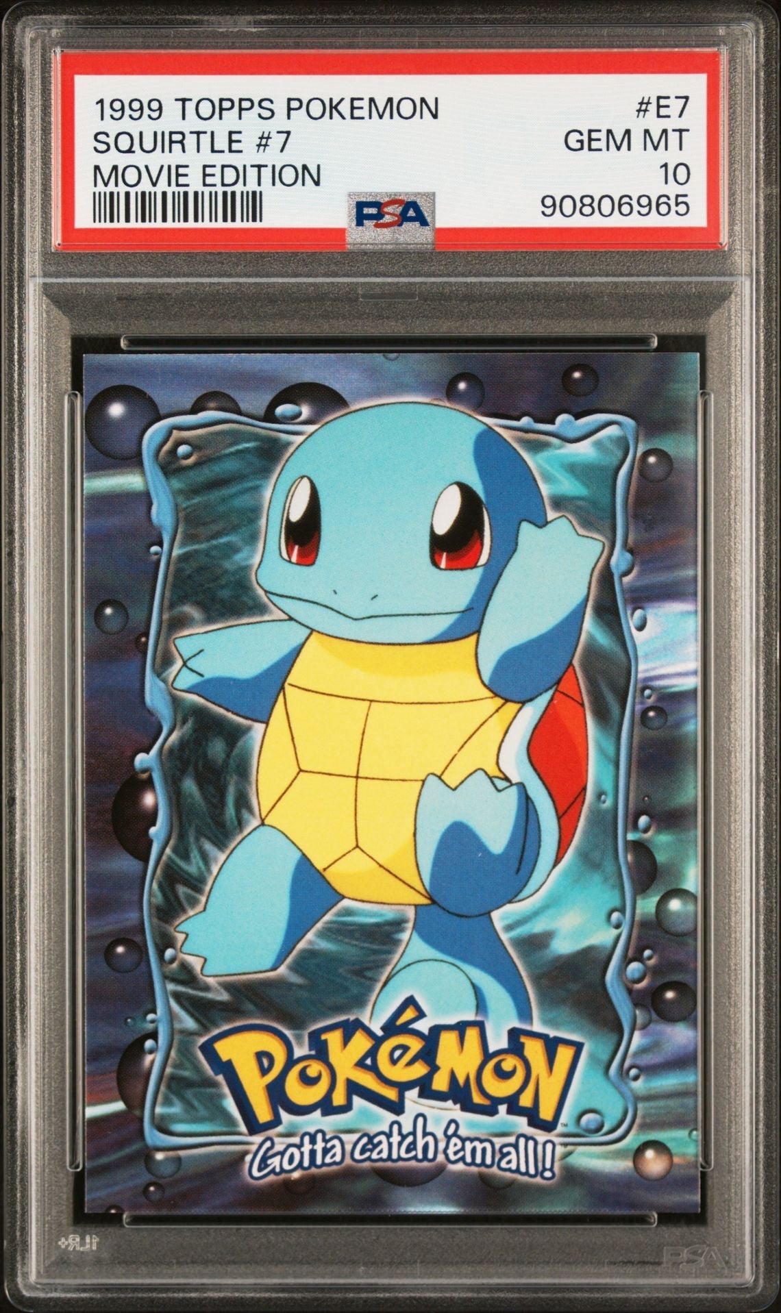 PSA (Gem MT 10) Squirtle #7 #E7 - Topps Pokémon The Movie Edition (#90806965) - Image 1