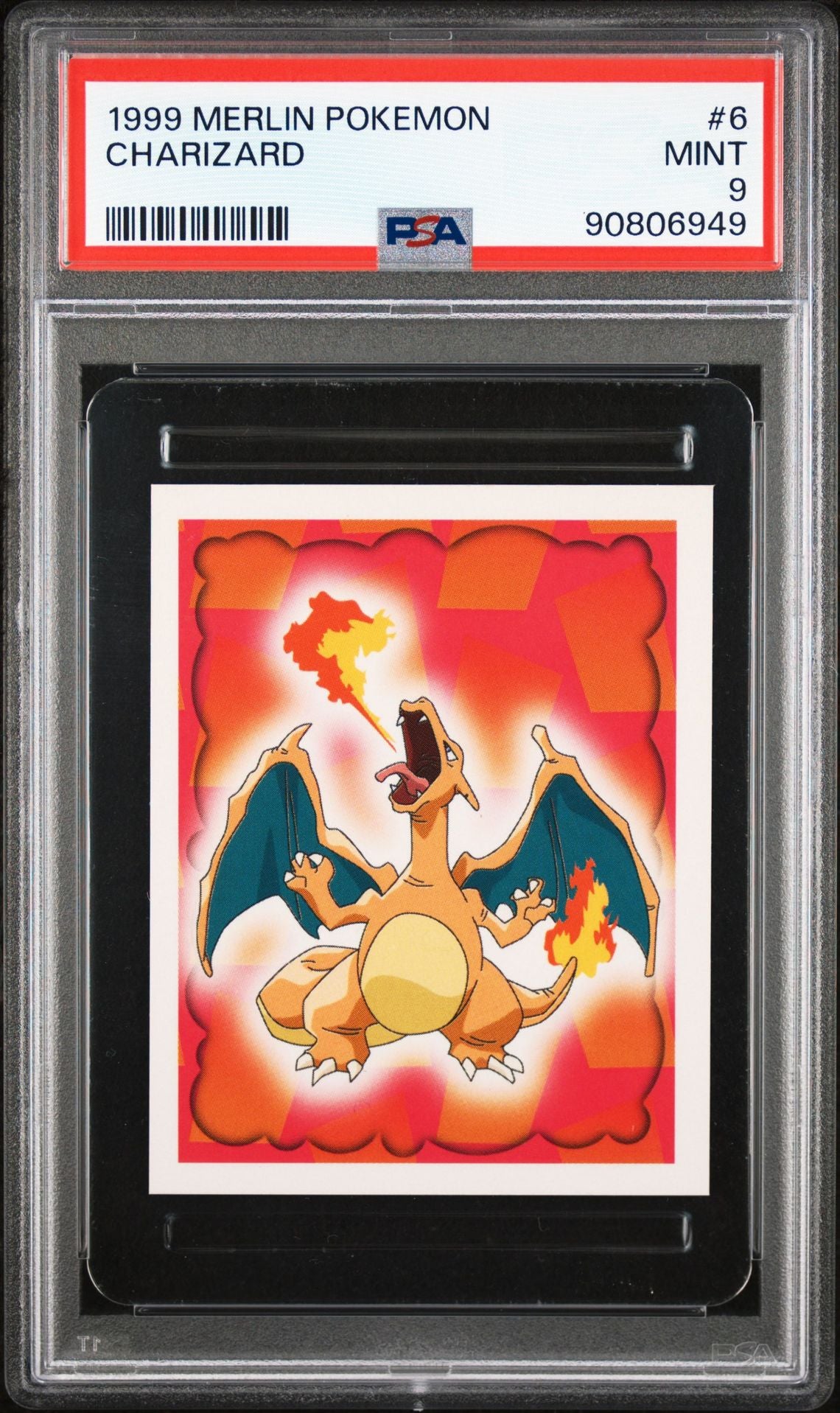 PSA (MINT 9) Charizard #6 - Merlin Pokémon (#90806949) - Image 1