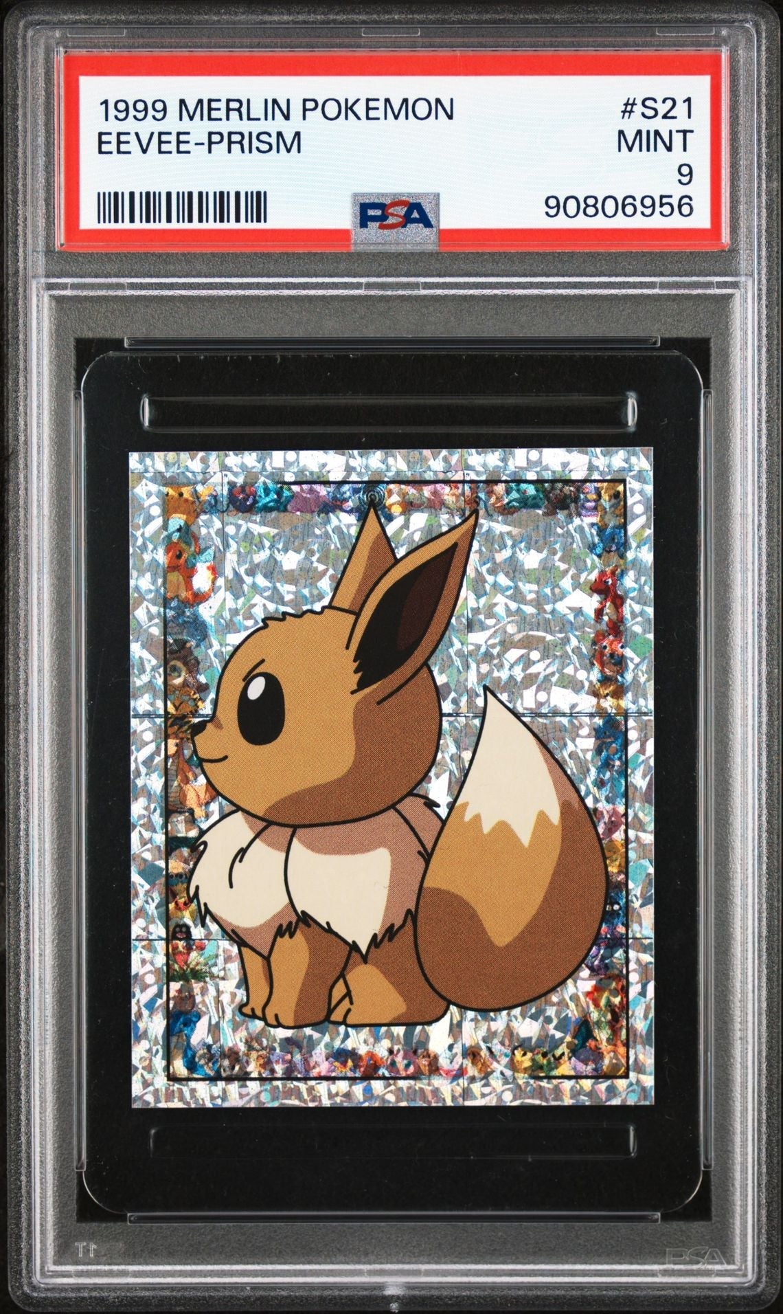 PSA (MINT 9) Eevee - Prism #S21 - Merlin Pokémon (#90806956) - Image 1