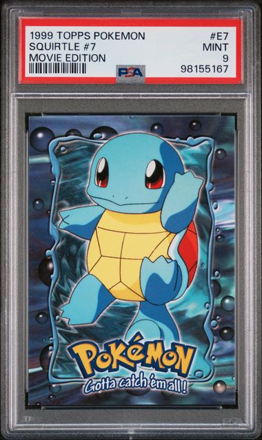 PSA (MINT 9) Squirtle #E7 - Topps Pokemon The Movie Edition (#98155167) - Image 1