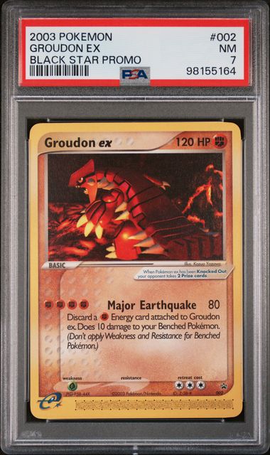 PSA (NM 7) Groudon ex #002 - Pokemon Black Star Promo (#98155164) - Image 1