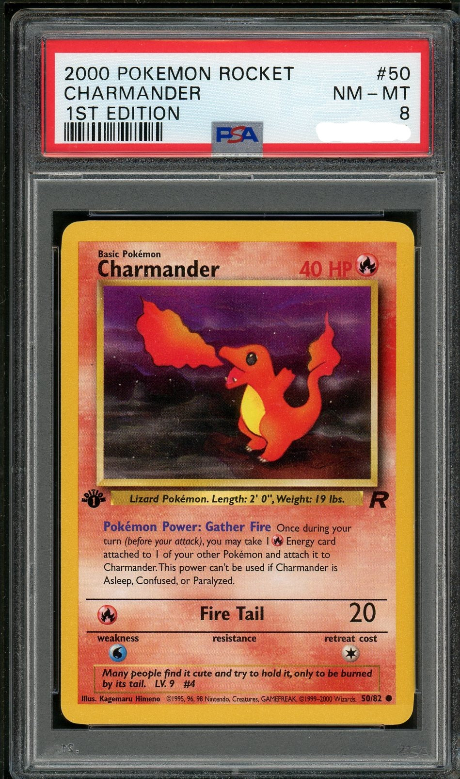 PSA (NM-MT 8) Charmander (1st Edition) #50 - Pokemon Rocket - Image 1