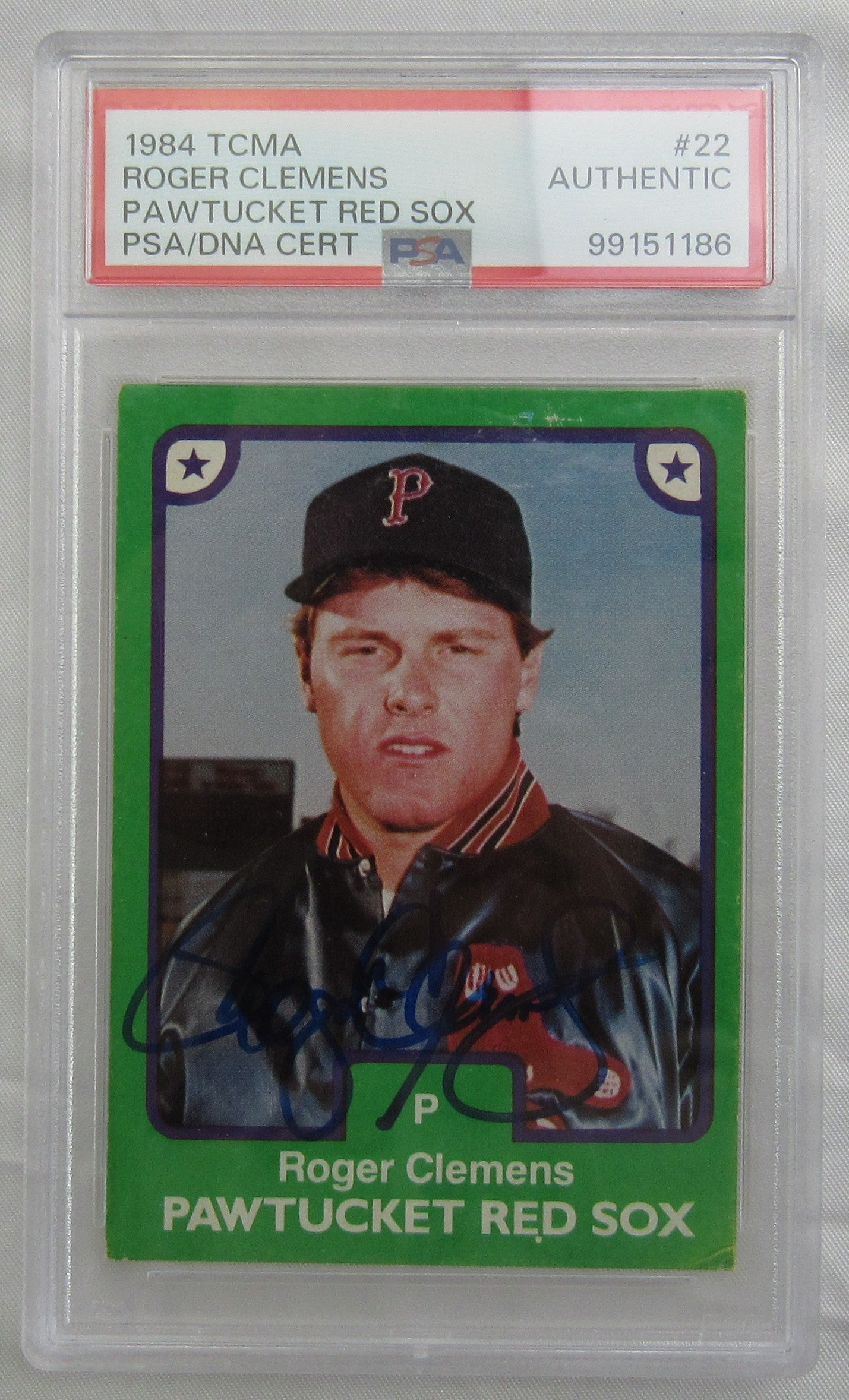 Roger Clemens Signed Auto 1984 TCMA Baseball Card PSA Encapsulated - Image 1