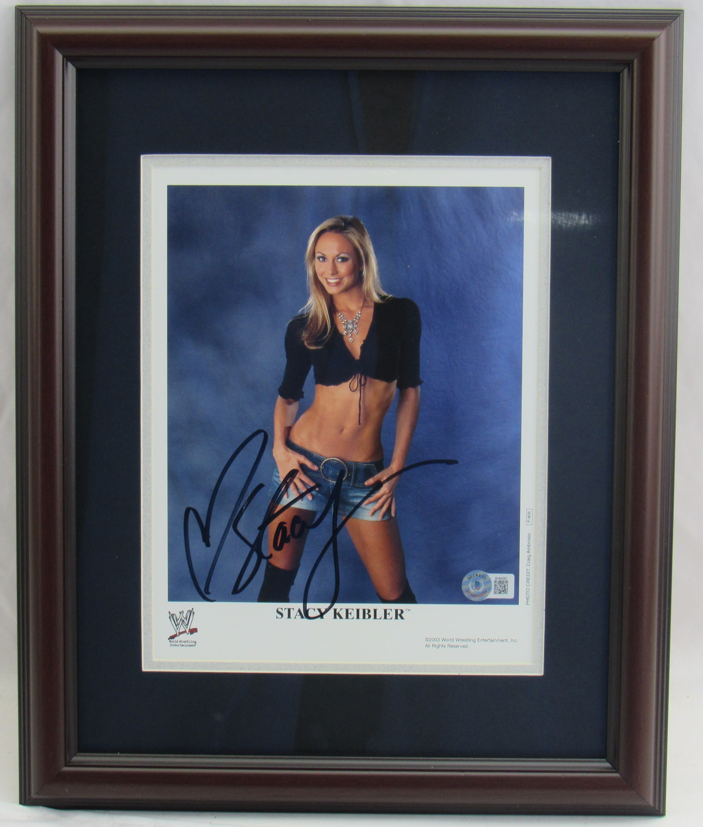 Stacy Keibler Signed Framed 8x10 Photo Beckett Holo - Image 1