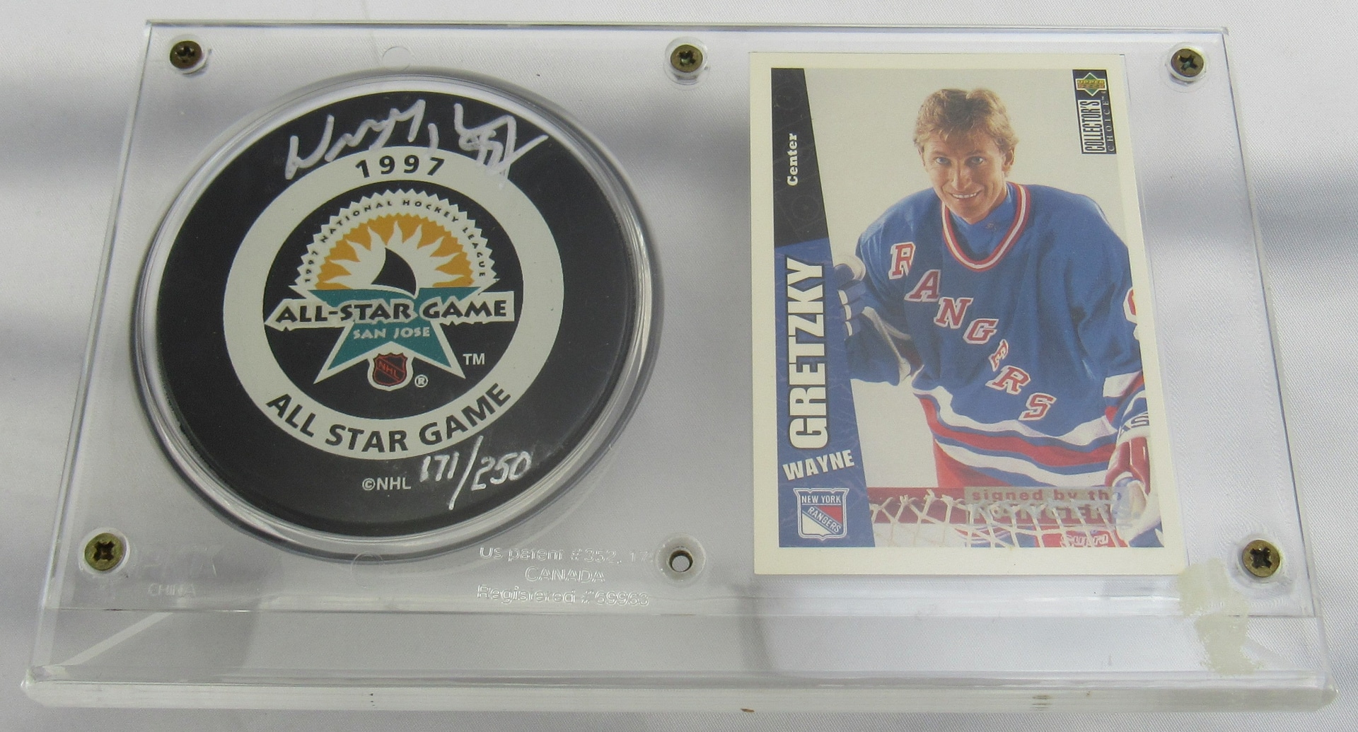Wayne Gretzky Signed Auto All Game Star Puck UDA LOA w/ box - Image 1