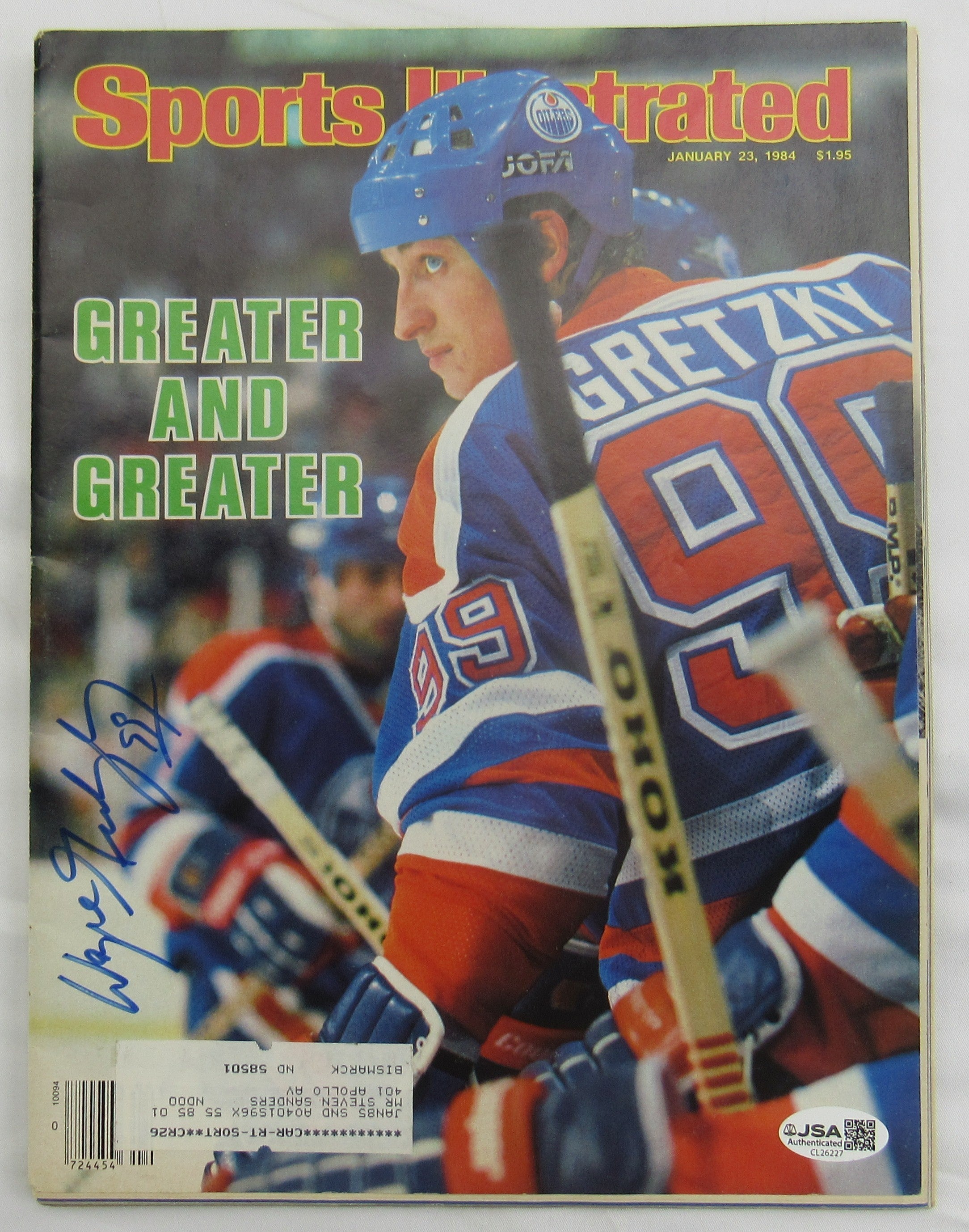 Wayne Gretzky Signed Sports illustrated Magazine JSA CL26227 - Image 1
