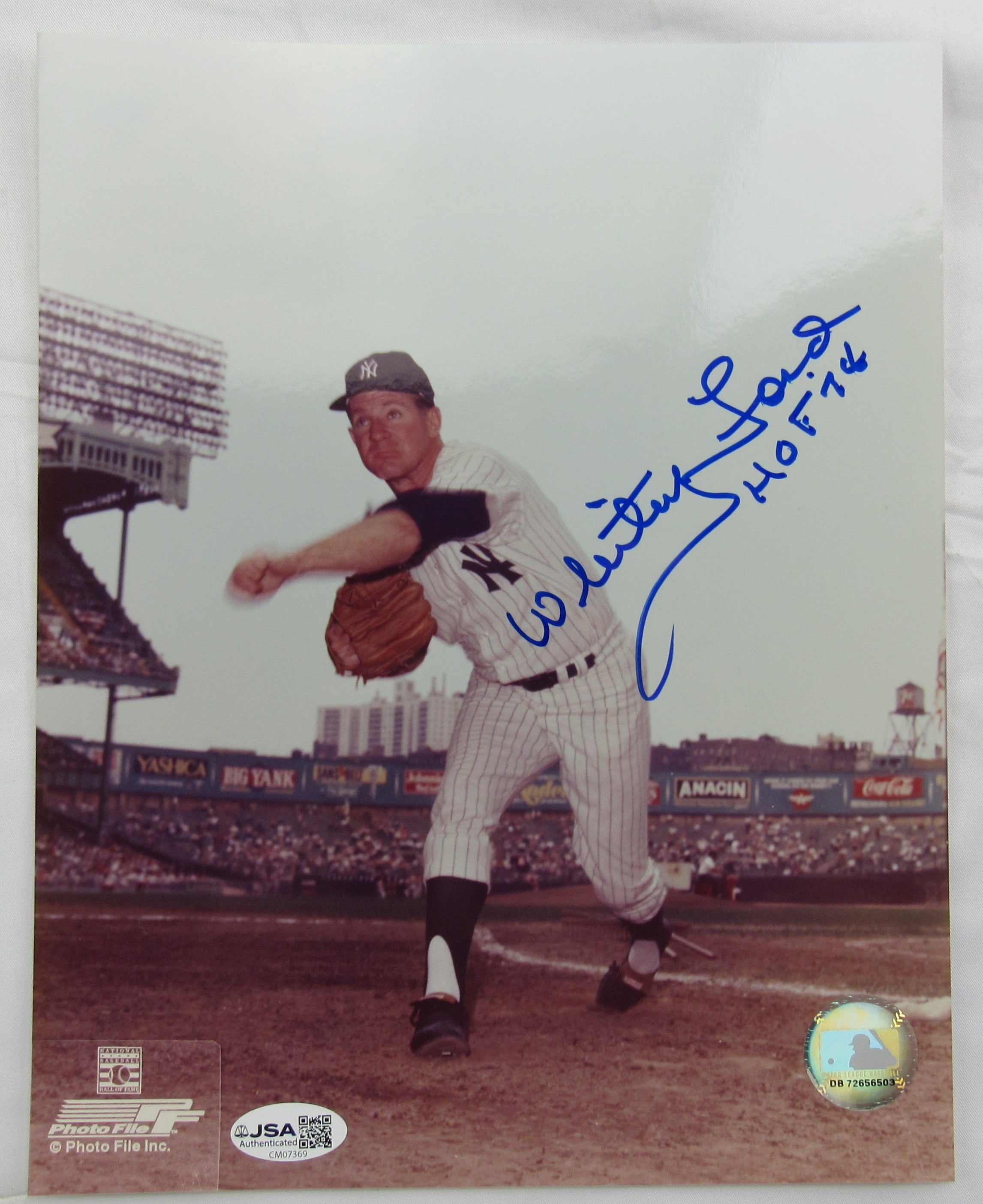 Whitey Ford Signed Auto 8x10 Photo JSA CM07369 w/HOF 74 - Image 1