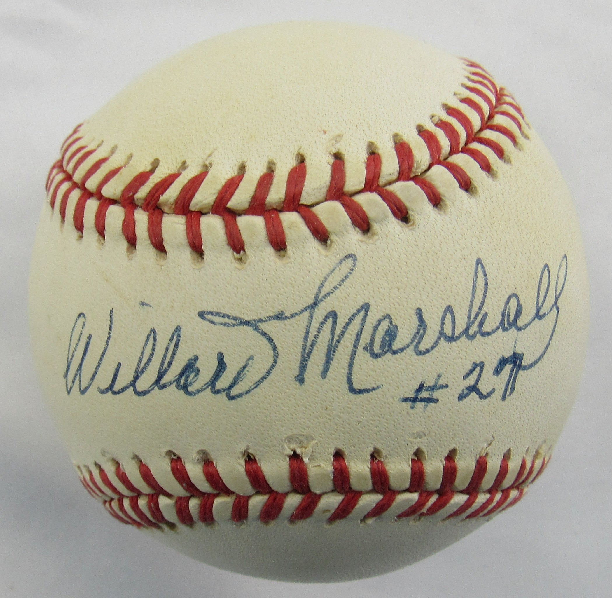 Willard Marshall Signed Auto Rawlings Baseball PSA P77824 B168 - Image 1